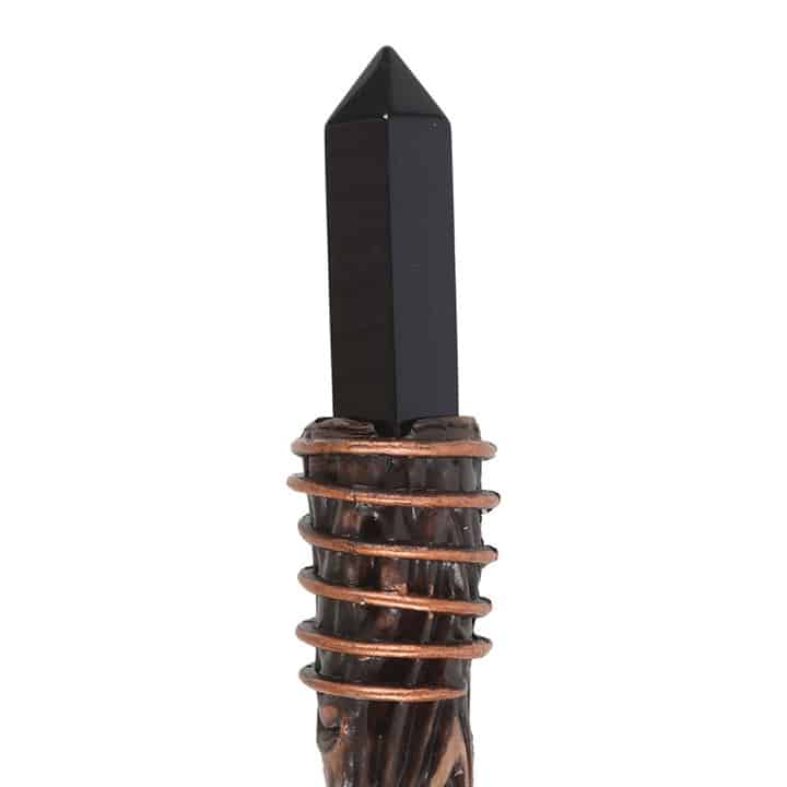 Protection Black Obsidian Crystal Wand