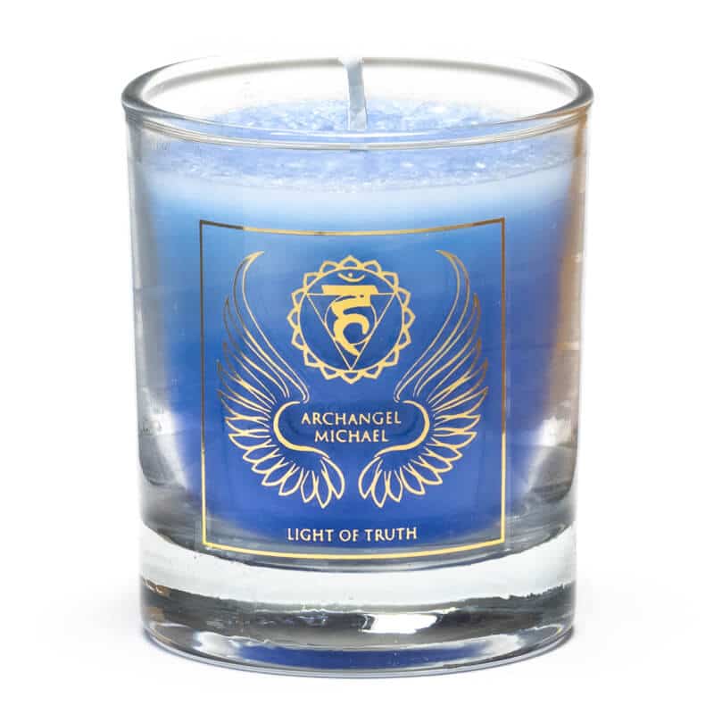 Scented Candle Archangel Michael Purple Lotus