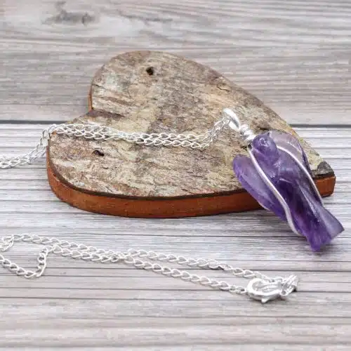 Amethyst Guardian Angel Pendant