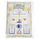 Zodiac Card with Gemstone - Libra
