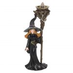 Witch with Staff Backflow Incense Holder