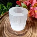 Cylinder Selenite Tea Light Holder