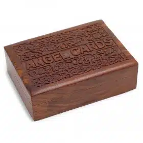Wooden Sheesham Angel Card Box