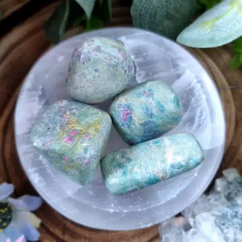 Large Ruby-Fuchsite Crystal TumbleStone