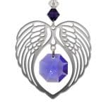 Angel Wings February Birthstone Suncatcher