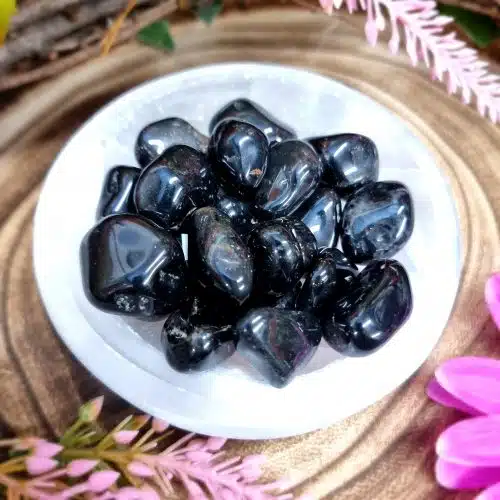 Black Onyx Crystal Tumblestone