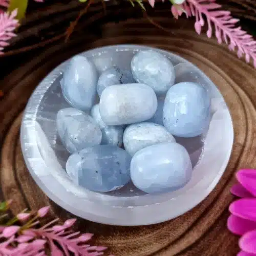 Blue Calcite Crystal Tumblestone
