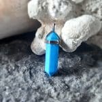 Crystal Point Pendant - Blue Howlite