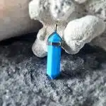 Crystal Point Pendant - Blue Howlite