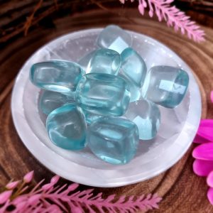Blue Obsidian Crystal Tumblestone