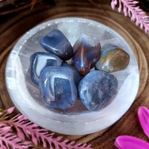 Blue Chalcedony Crystal Tumblestone