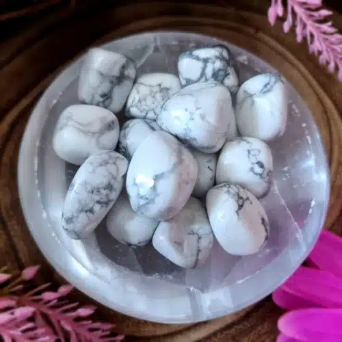 White Howlite Crystal Tumblestone