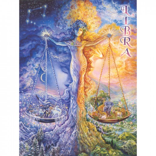Zodiac Card – Libra – Purple Lotus