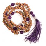 Mala Beads - Amethyst & Rudraksha