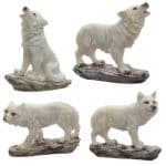 Mini Wolf Figurine - White