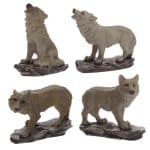 Mini Wolf Figurine - Brown