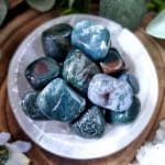 Moss Agate Crystal Tumblestone