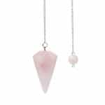 Rose Quartz Pendulum - Faceted