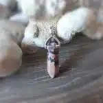 Crystal Point Pendant - Rhodonite