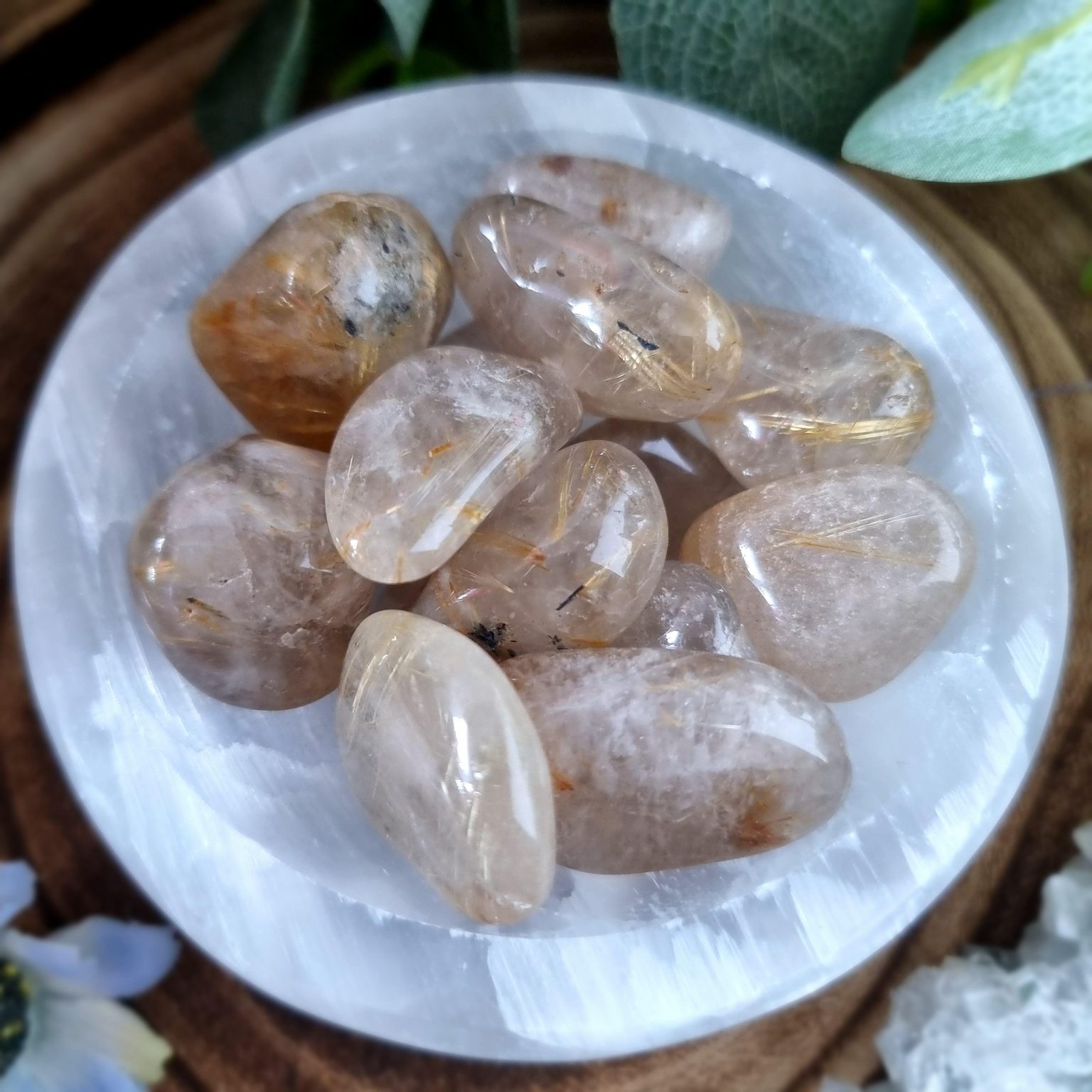 Rutilated Quartz – Purple Lotus