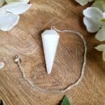 Faceted Pendulum - Selenite