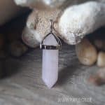 Crystal Point Pendant - Rose Quartz
