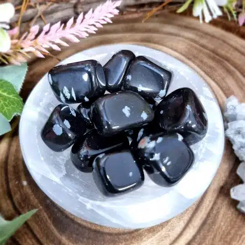 Snowflake Obsidian Crystal TumbleStone