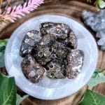 Turritella Agate Crystal Tumblestone