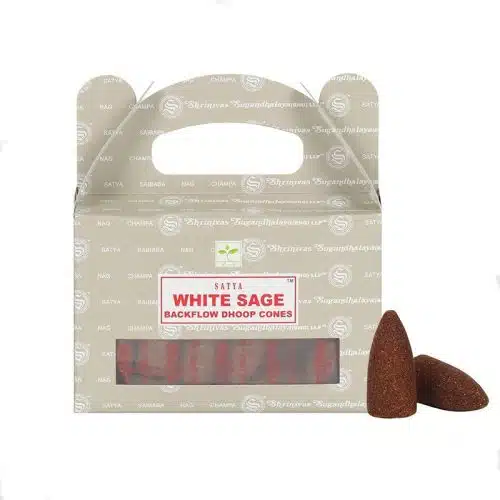Satya Backflow Incense Cones - White Sage