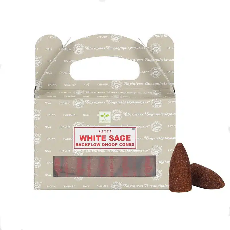 Satya Backflow Incense Cones - White Sage Satya Backflow Incense Cones - White Sage