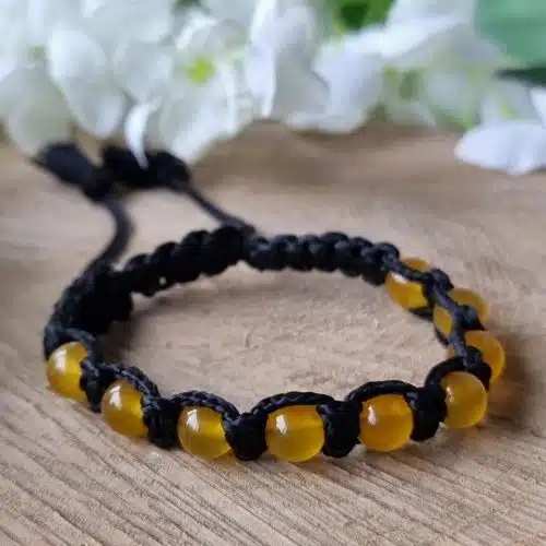Yellow Aventurine Netted Crystal Bracelet