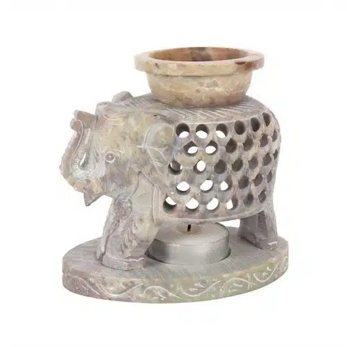 Soapstone Elephant Oil Burner