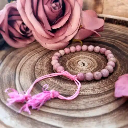 Rhodocrosite Adjustable Crystal Bracelet