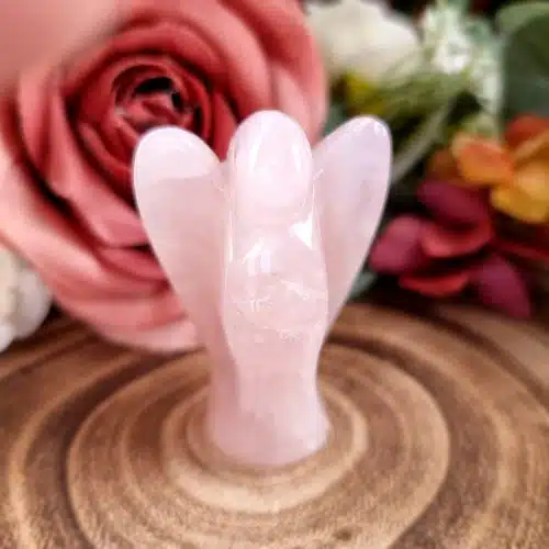 Large Rose Quartz Crystal Angel