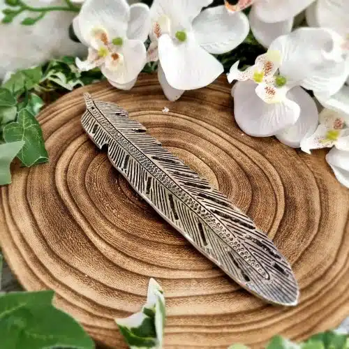 Feather Metal Incense Holder