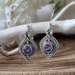 Silver Amethyst Earrings