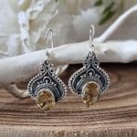 Silver Citrine Earrings