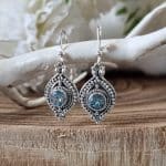 Silver Blue Topaz Earrings