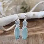 Silver Aquamarine Earrings