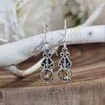 Silver Citrine Earrings