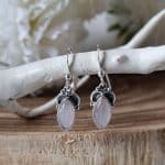 Silver Rose Quartz Earrings
