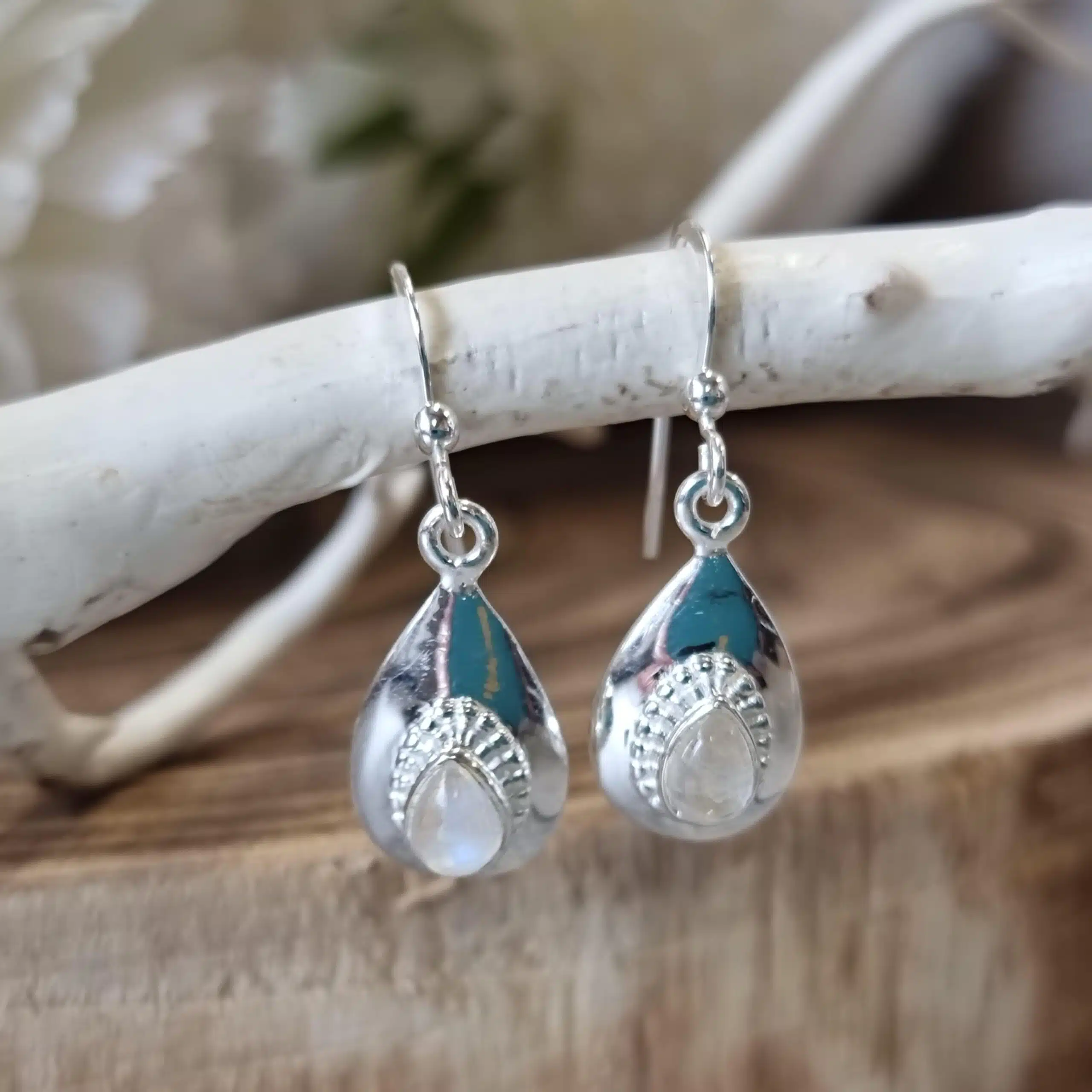 Silver Moonstone Earrings Silver Moonstone Earrings
