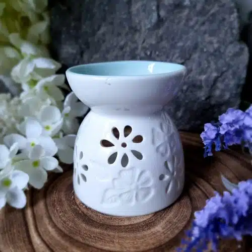 White and Aqua Oil Burner