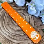 Orange Tree of Life Wooden Incense Holder