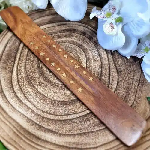 Star Inlay Wooden Incense Holder