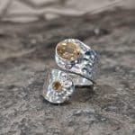 Citrine Wrap Style Ring