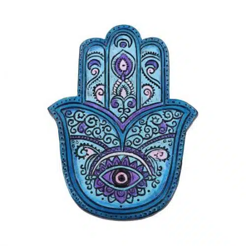Blue Hamsa Hand Incense Holder