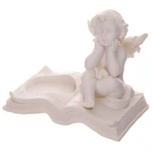 Cherub on Book Tealight