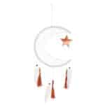 Crescent Moon Dreamcatcher - White