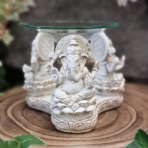 White Ganesh Oil Burner